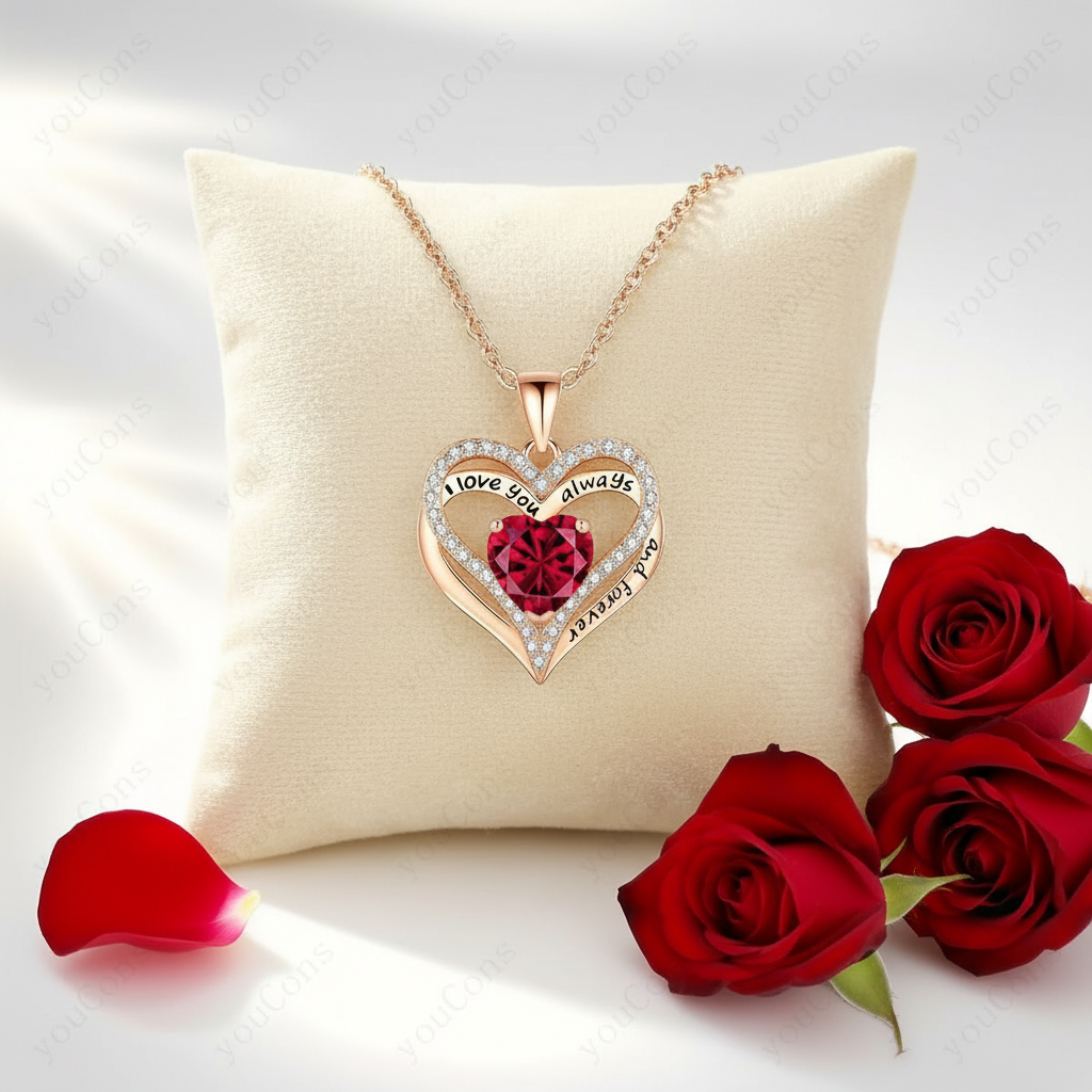 Forever Love Heart Pendant Gift Box 🧸💝